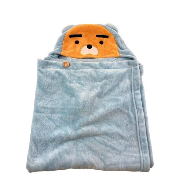 Unbranded Other - Hooded Bear Winnie The Pooh baby blanket Blue Sleepwear Costume Cape Button Clos